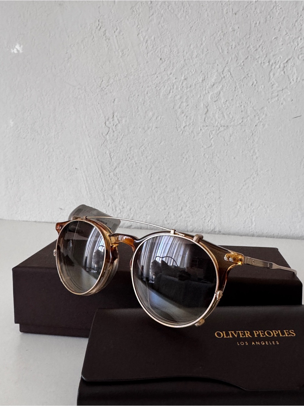 Oliver Peoples // Brunello Cucinelli Round Tortoiseshell Sunglasses - Picture 3 of 12